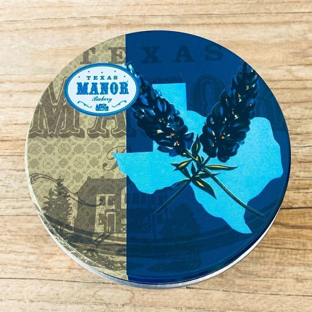 Texas Bluebonnets Vintage Bakery Storage Decor Tin
